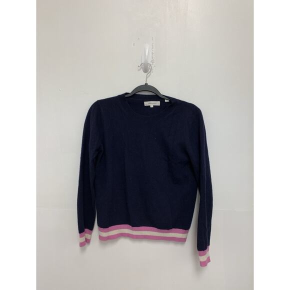 Chinti and Parker Wool Cashmere Blend Sweater Size Small Navy Knit Crew Neck - Picture 1 of 7